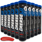 HeavyDuty™ Grease Tube 10 Pack | Red & Tacky Lithium Complex EP Grease | High‑Temp, Water‑Resistant | Wheel Bearings, Tractor, Chassis & Industrial | NLGI 2
